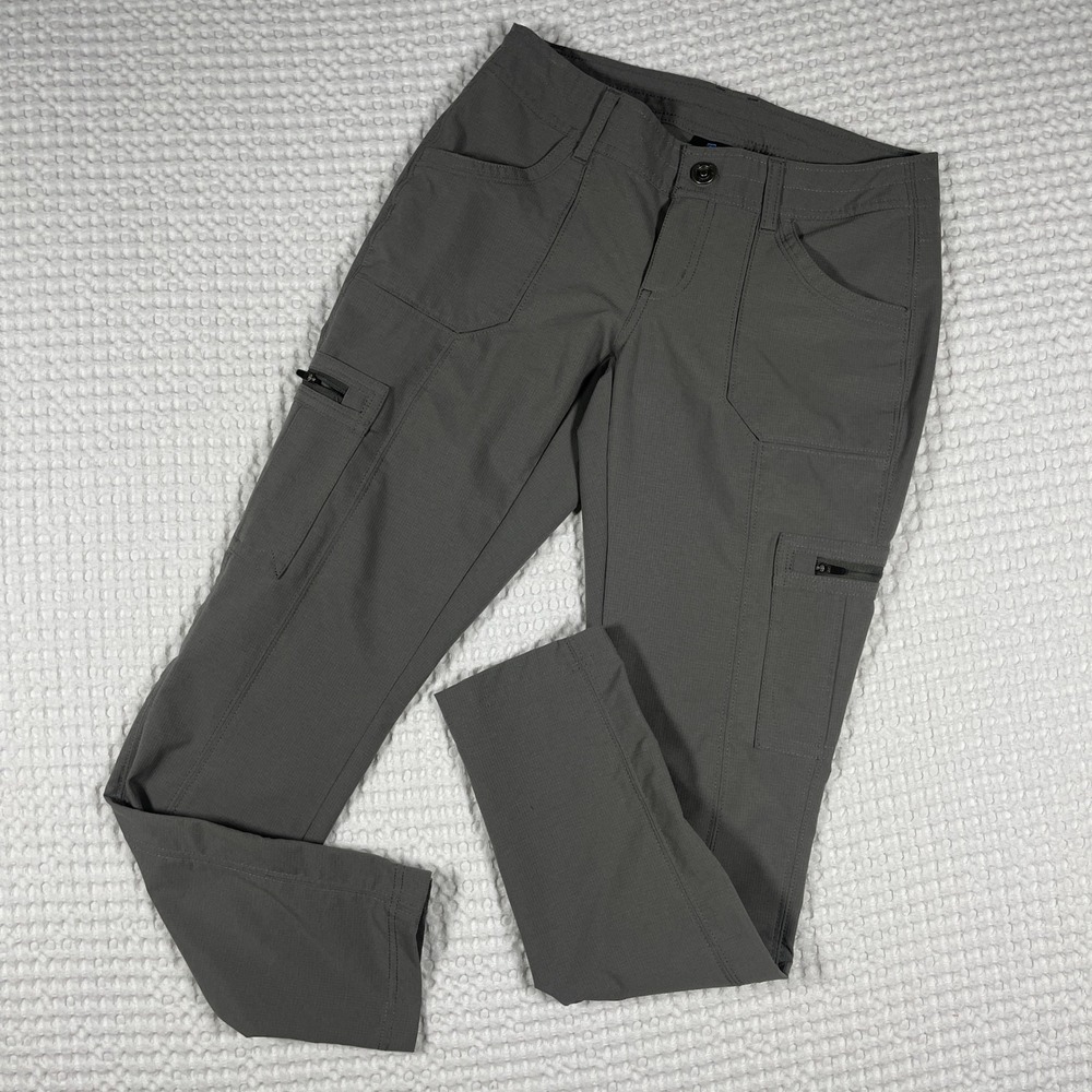 KUHL Horizn Hiking Pants Women 2 Short Gray Ripstop Outdoor Utility